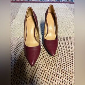 Banana Republic Red Heels Elegant Suede Pumps